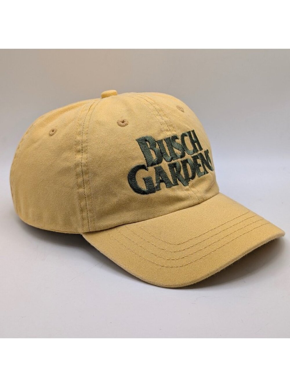 Busch Gardens Strap Back Hat Yellow Adjustable Florida Amusement Park Cap Unisex
